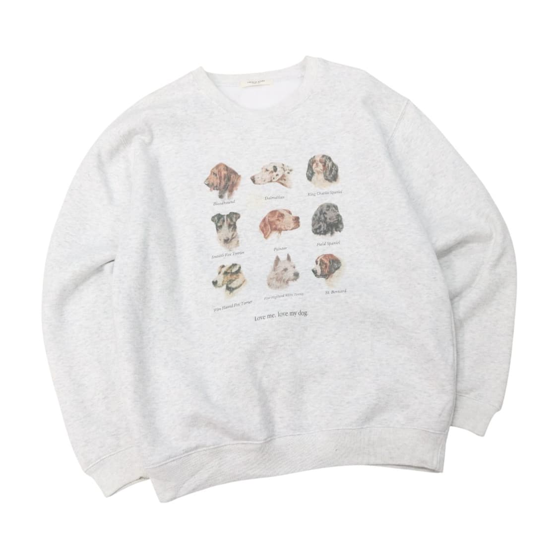 프릭스토어 빈티지 도그 일러스트 오버사이즈 맨투맨 상품이미지1