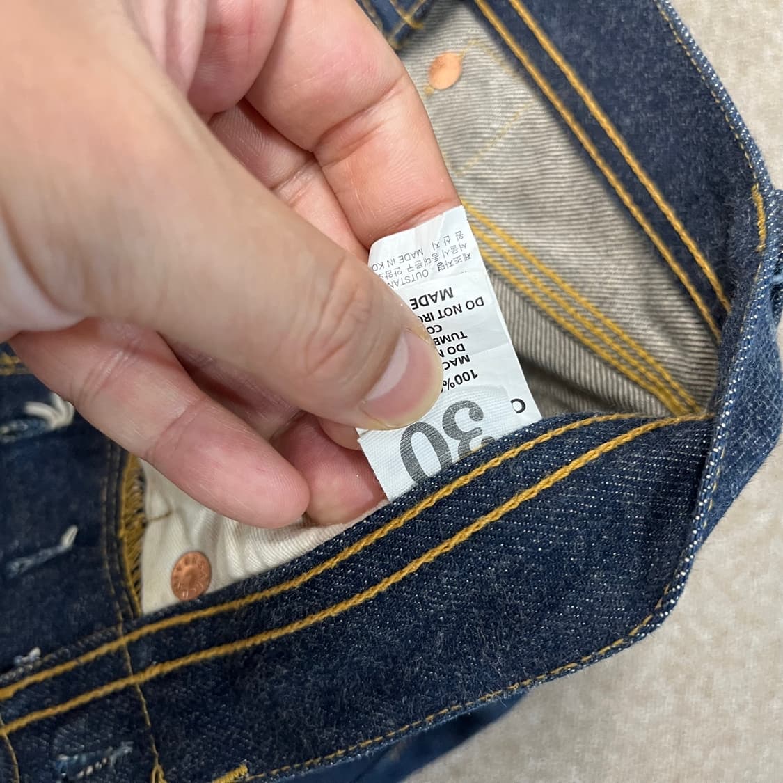 아웃스탠딩 셀비지 데님팬츠 상품이미지8