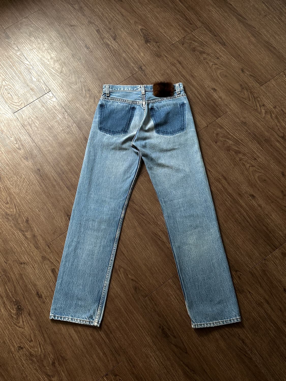 Seven by Seven 밍크 퍼 릴랙스 진 상품이미지8