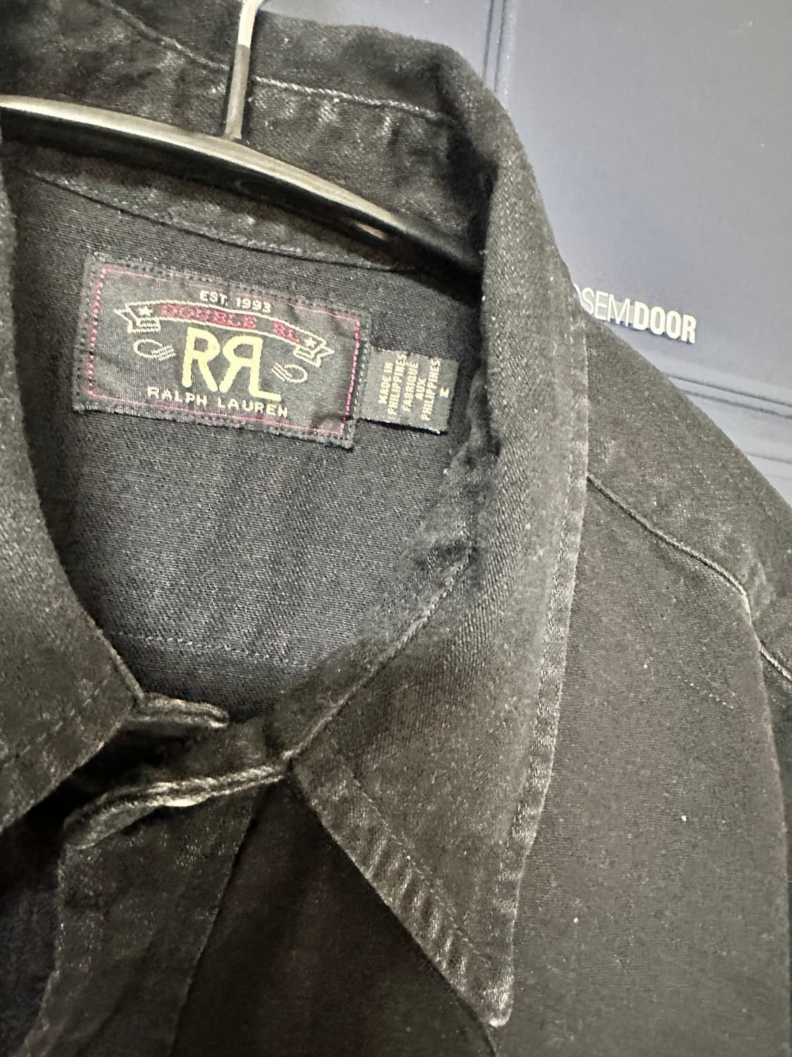 RRL 블랙 데님 웨스턴 셔츠 M 상품이미지4