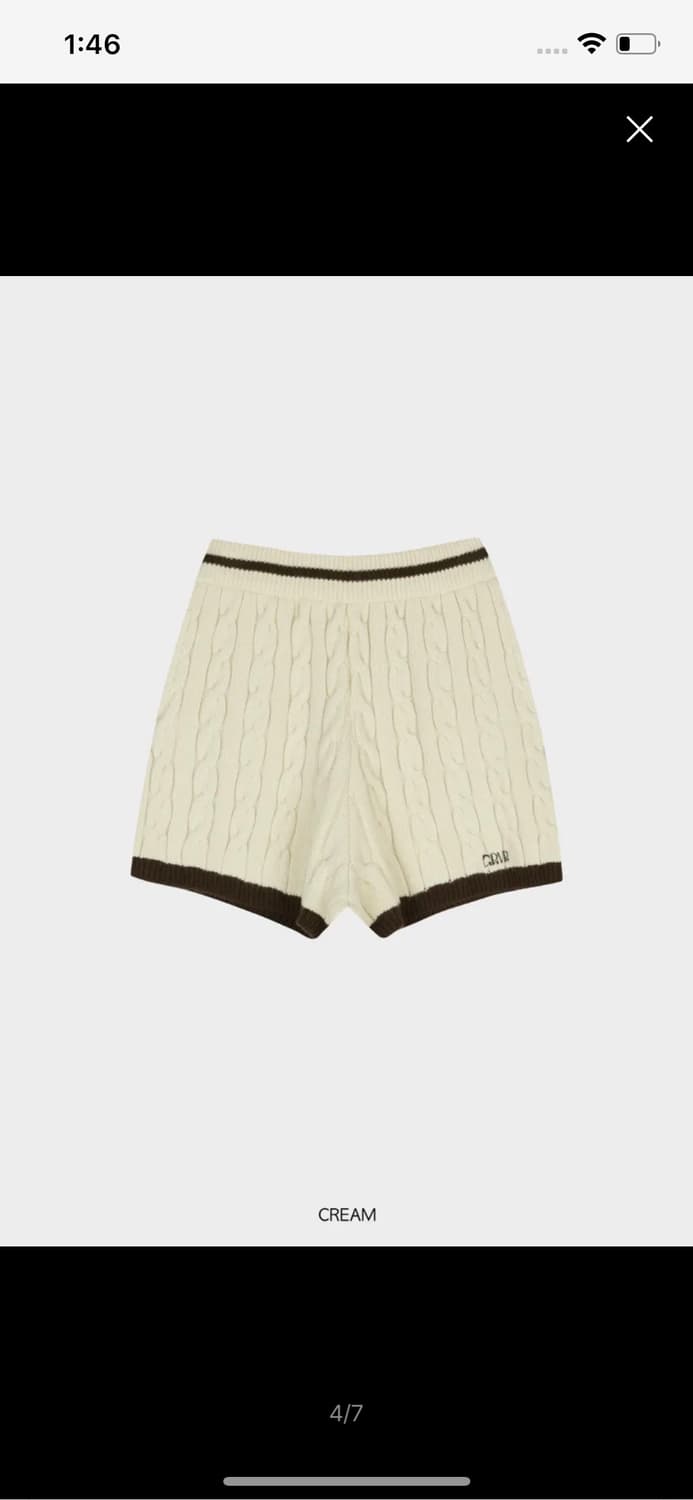 그로브GROVE 브리엘 니트 팬츠 반바지 상품이미지1