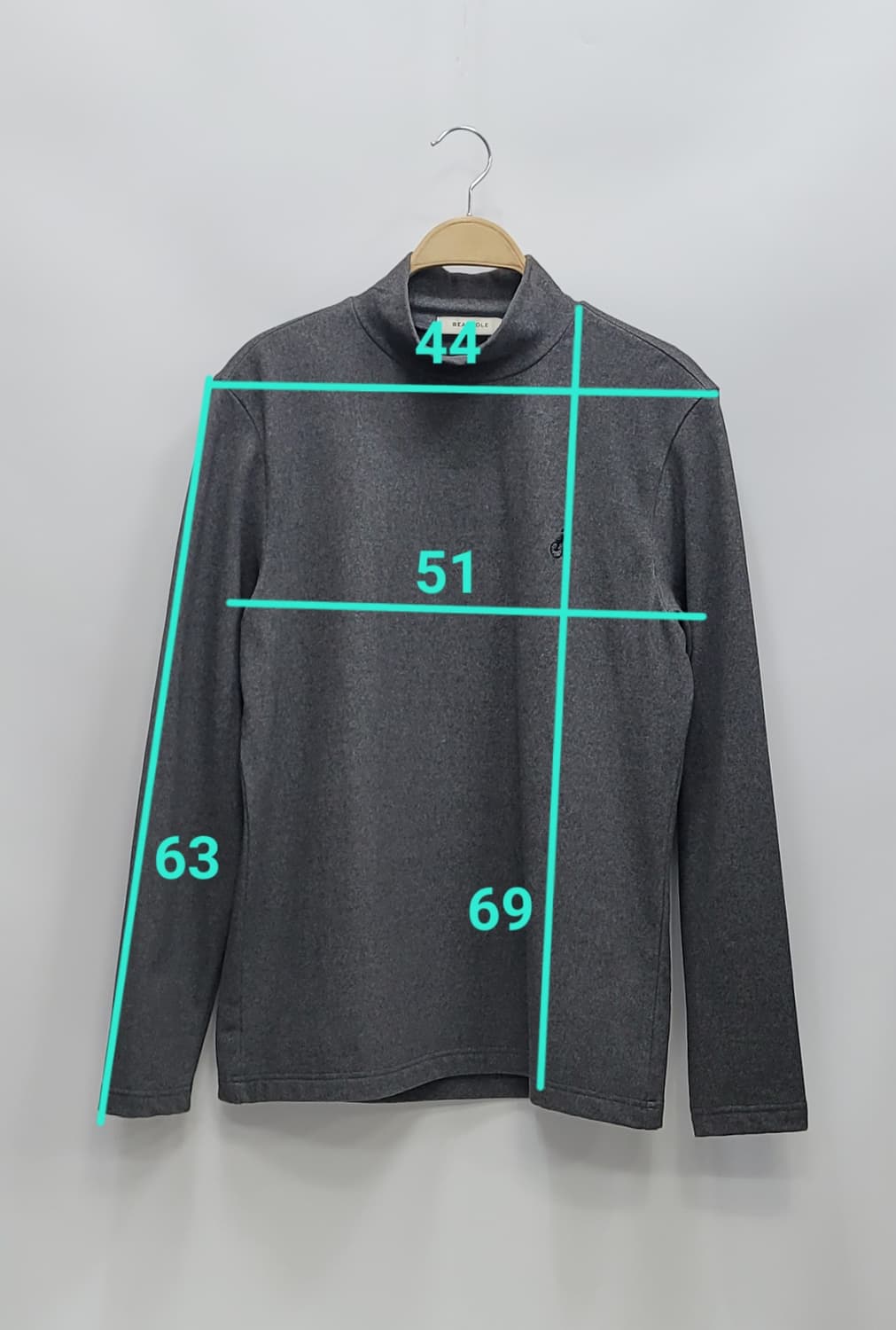 BEANPOLE 20FW 빈폴 솔리드 터틀넥 티셔즈 / 남100 진그레이 상품이미지10