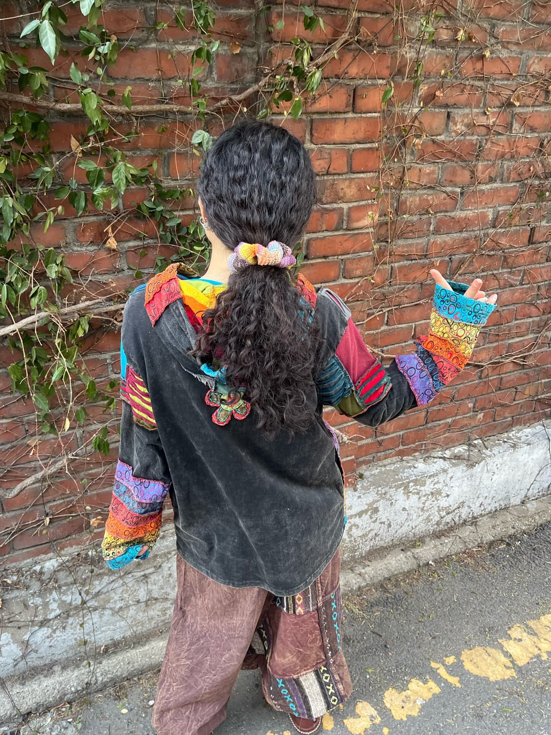 히피 패치워크 후드 집업 상품이미지8