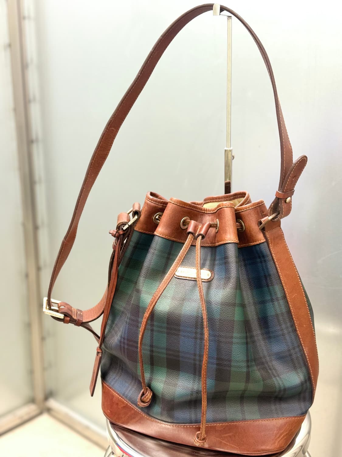 Polo 폴로 랄프로렌 체크 블랙와치 버킷백 상품이미지2