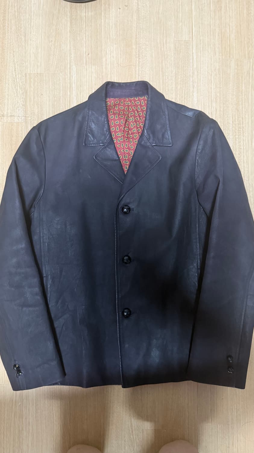 넘버나인 03aw 커트코베인 테일러드 레더 자켓 상품이미지1