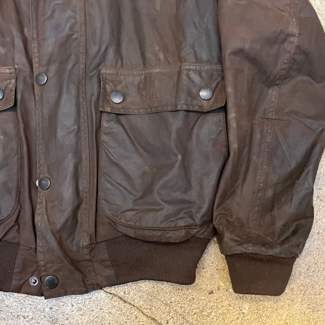 미국 빈티지 바버 브라운 왁스 자켓 상품이미지3