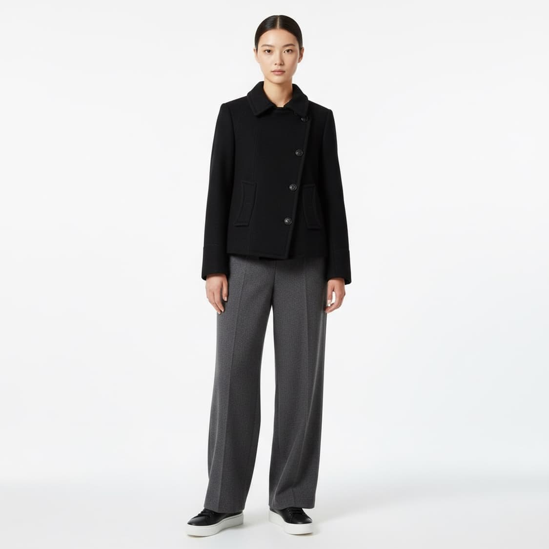 한섬 시스템 울 하프코트 상품이미지1