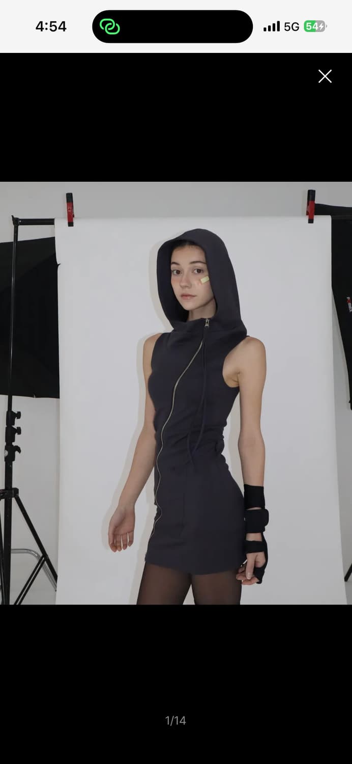 택부착 ) 비엔프롬 집업 원피스 HOOD ZIPUP DRESS 상품이미지2