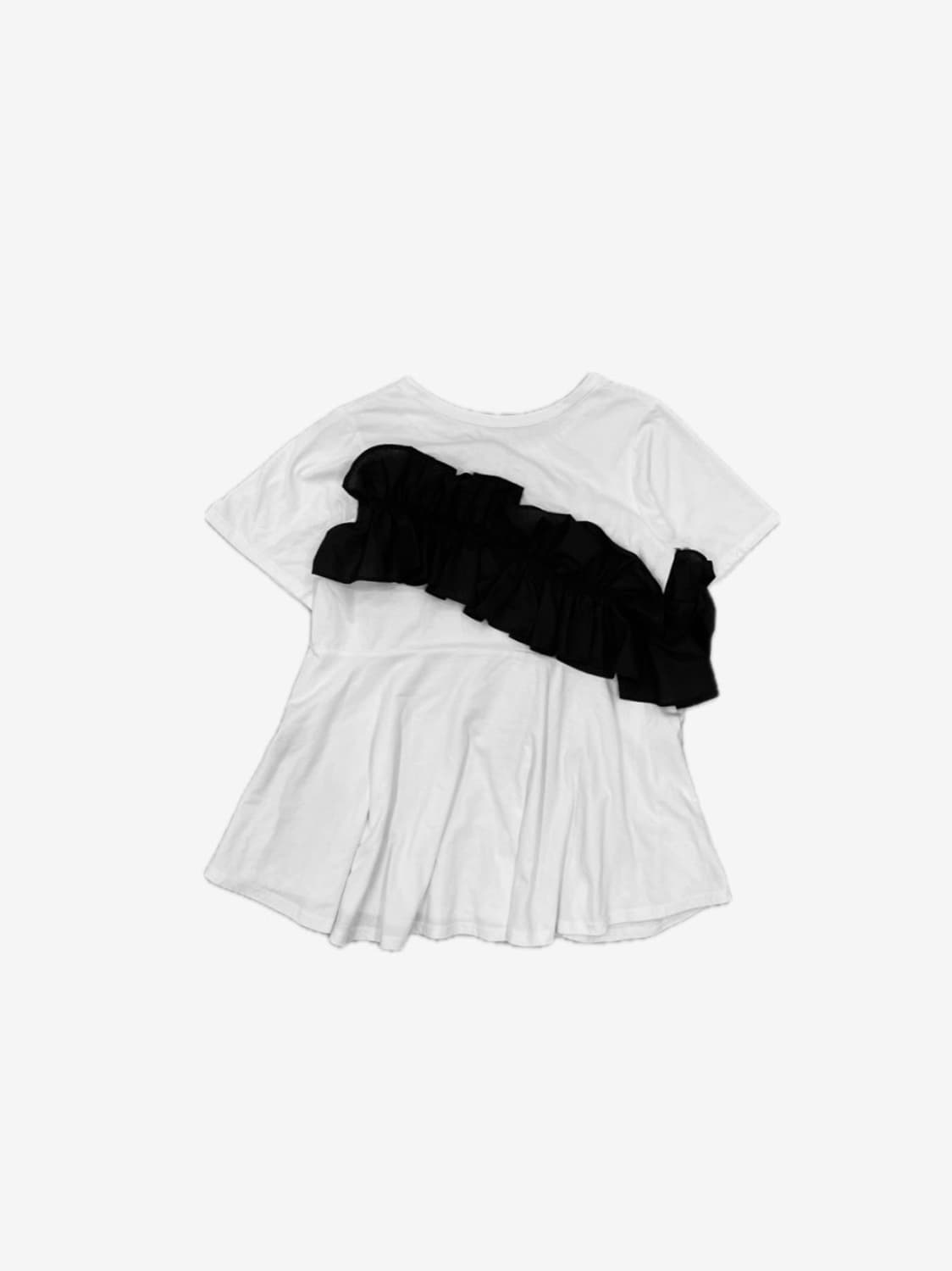 black ruffle t-shirt 상품이미지3
