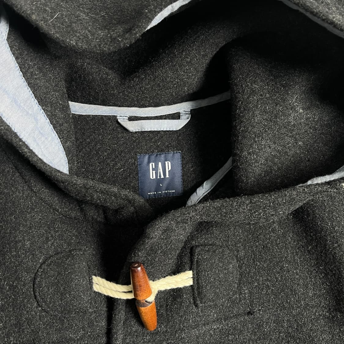 GAP 갭 후드 더플 코트 블랙 상품이미지5