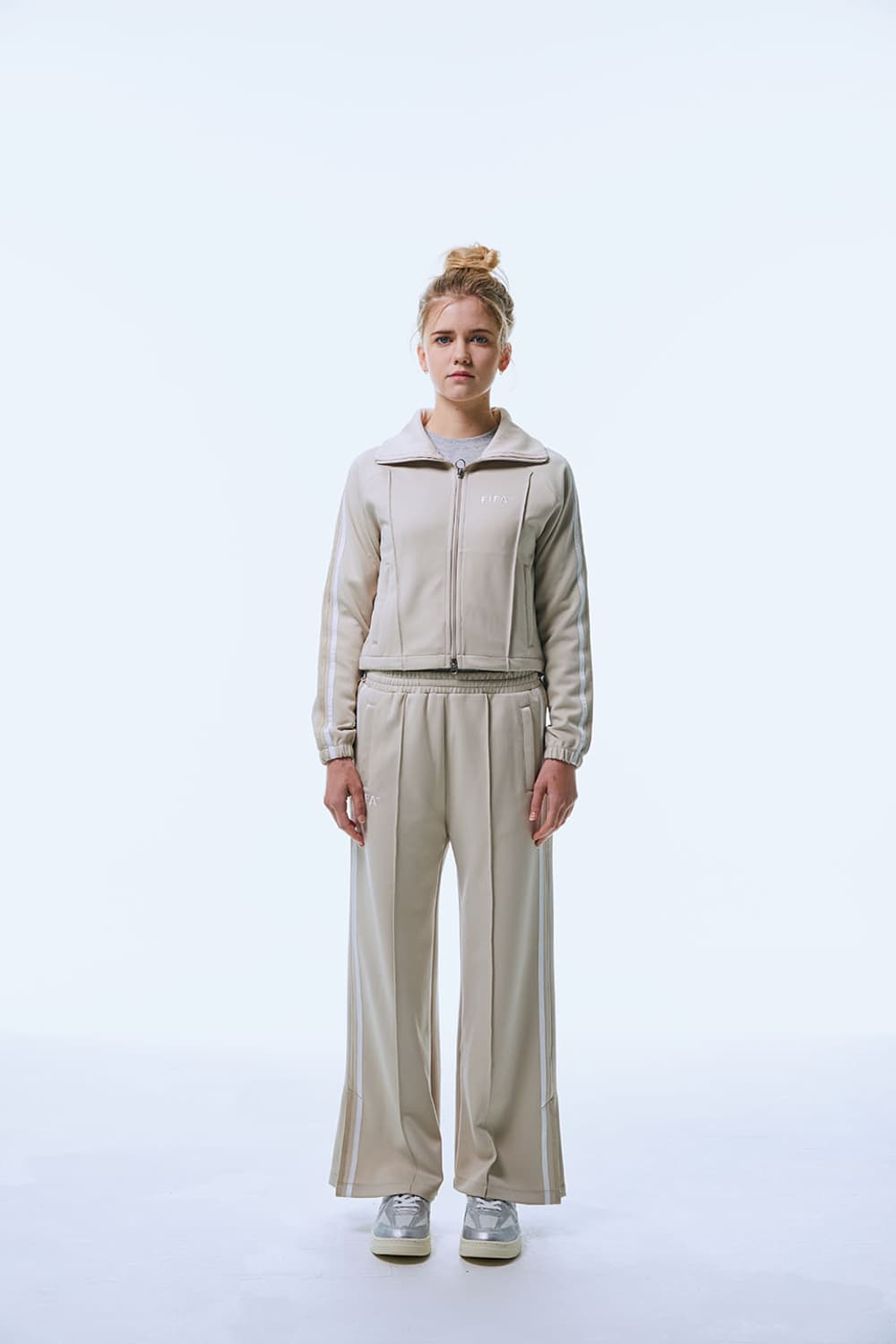 FIFA 레더 트레이닝 트랙팬츠 와이드 밴딩 가죽바지 블랙 상품이미지7