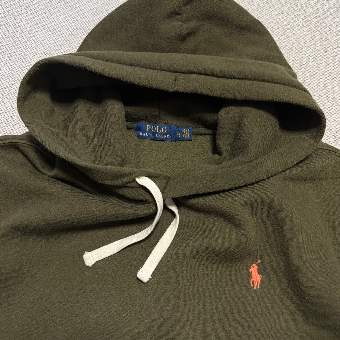 폴로 랄프로렌 올리브 기모 후드티 상품이미지3