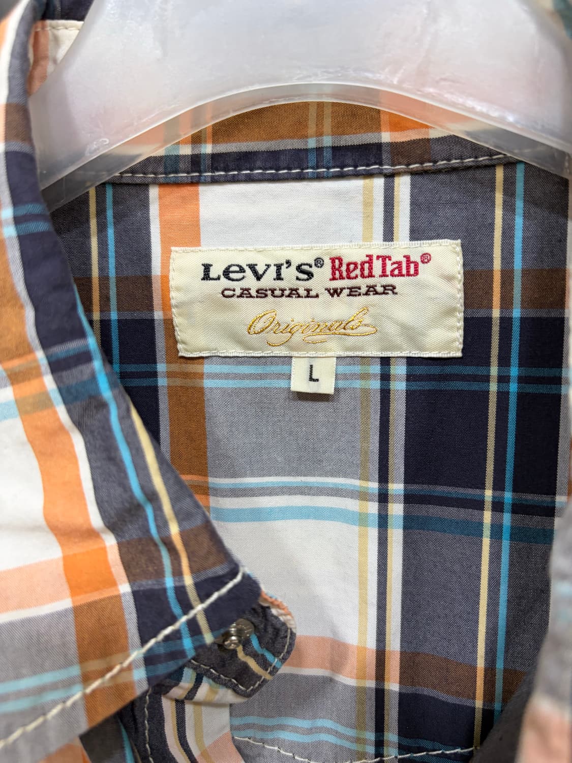 리바이스 레드탭 체크 셔츠 L 상품이미지3