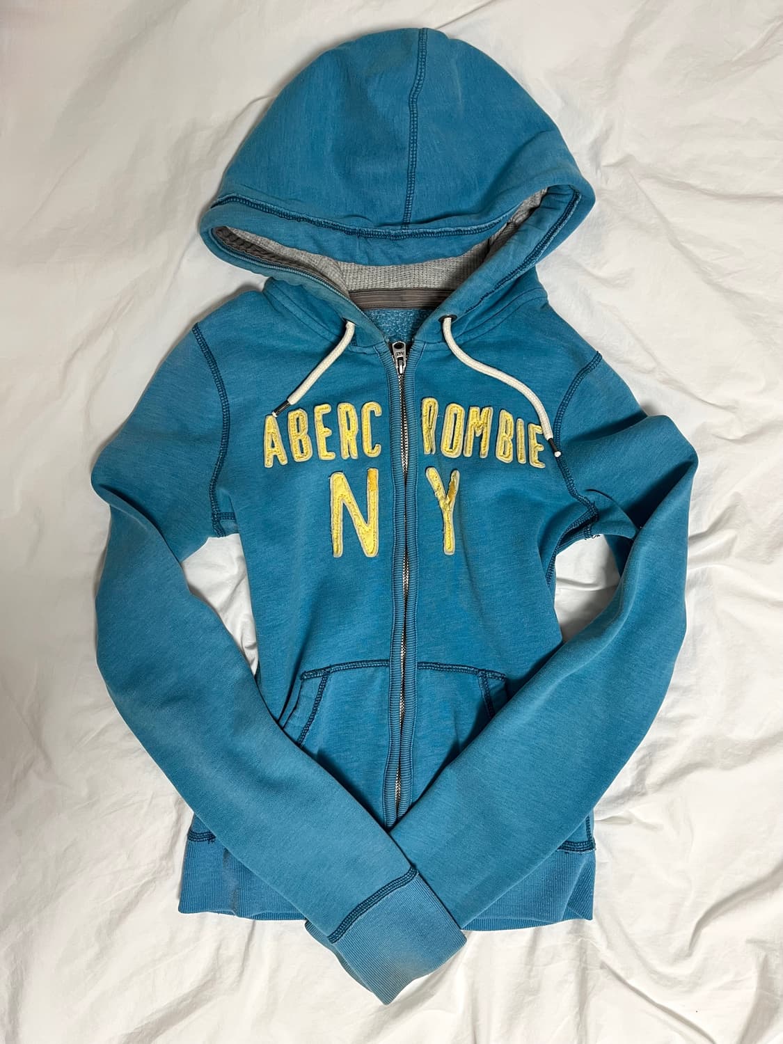 아베크롬비 y2k 딱붙핏 슬림 약기모 후집 후드집업 상품이미지1