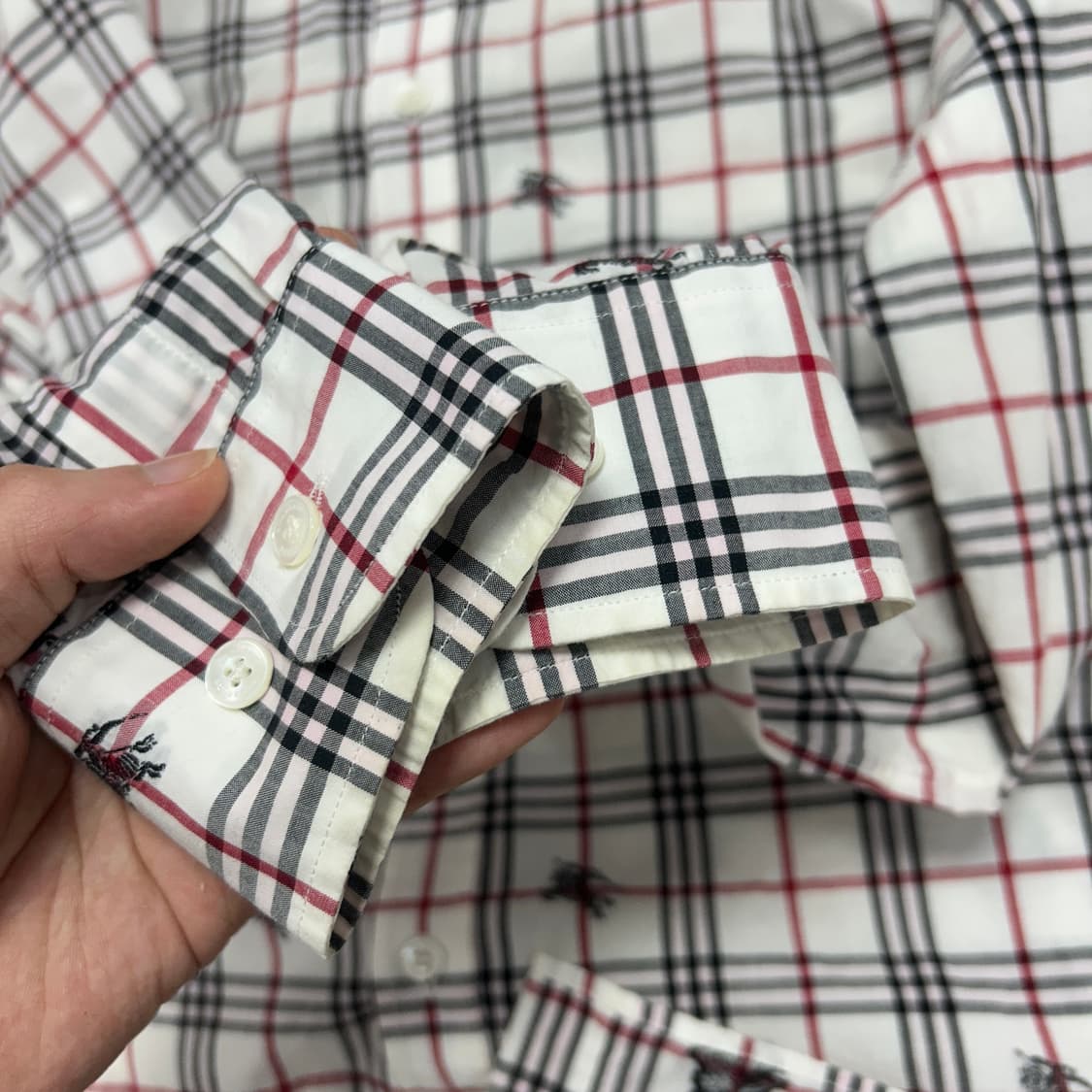 버버리 노바체크 멀티 기마로고 셔츠(M) 상품이미지6