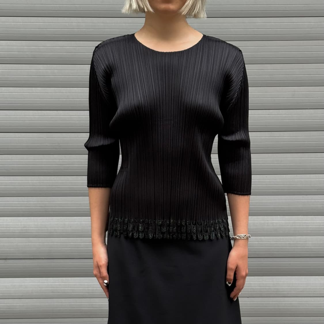 Number Pattern black top 상품이미지10