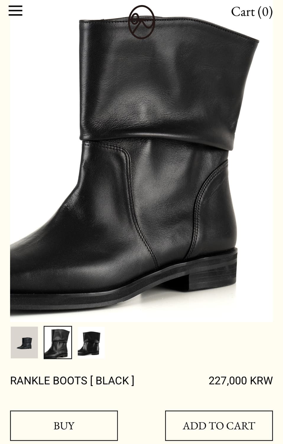 Ouro 아우로 랭클 부츠 boots 240-245-250 블랙 상품이미지2