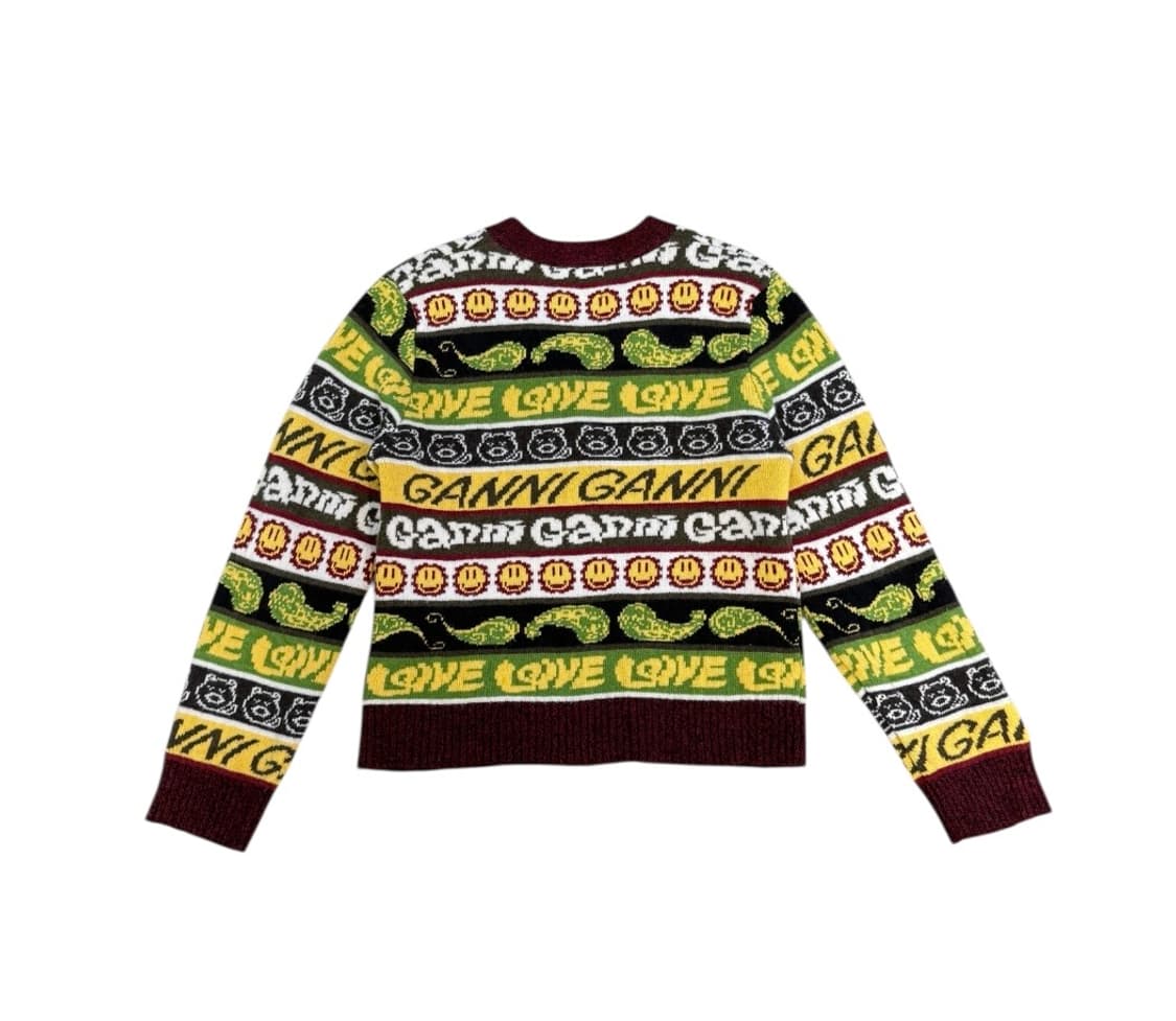 가니 리사이클 울 스마일리 가디건 상품이미지2