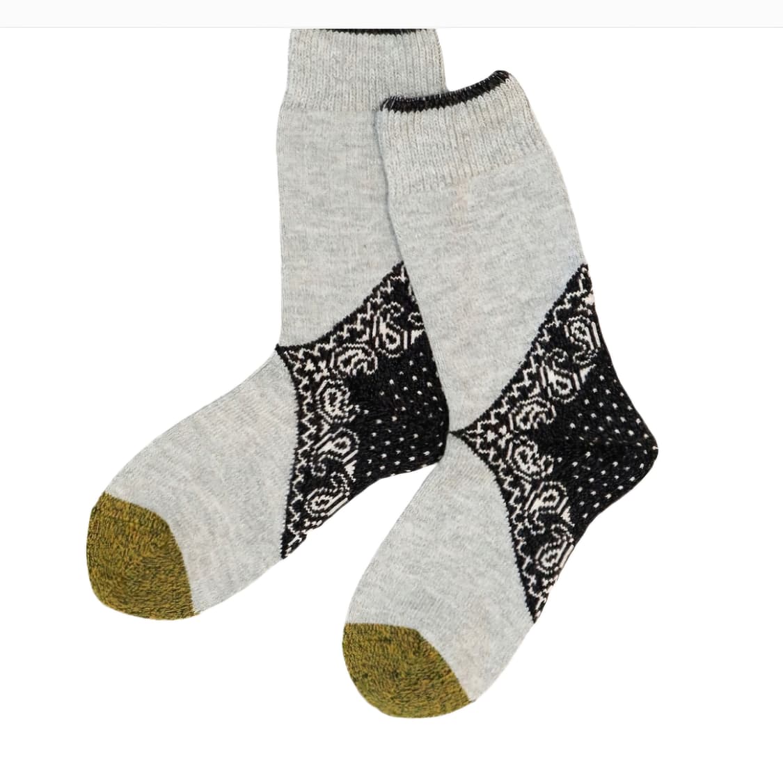 캐피탈 Kapital 96 힐 페이즐리 반다나 삭스 양말 블랙 그레이 상품이미지4