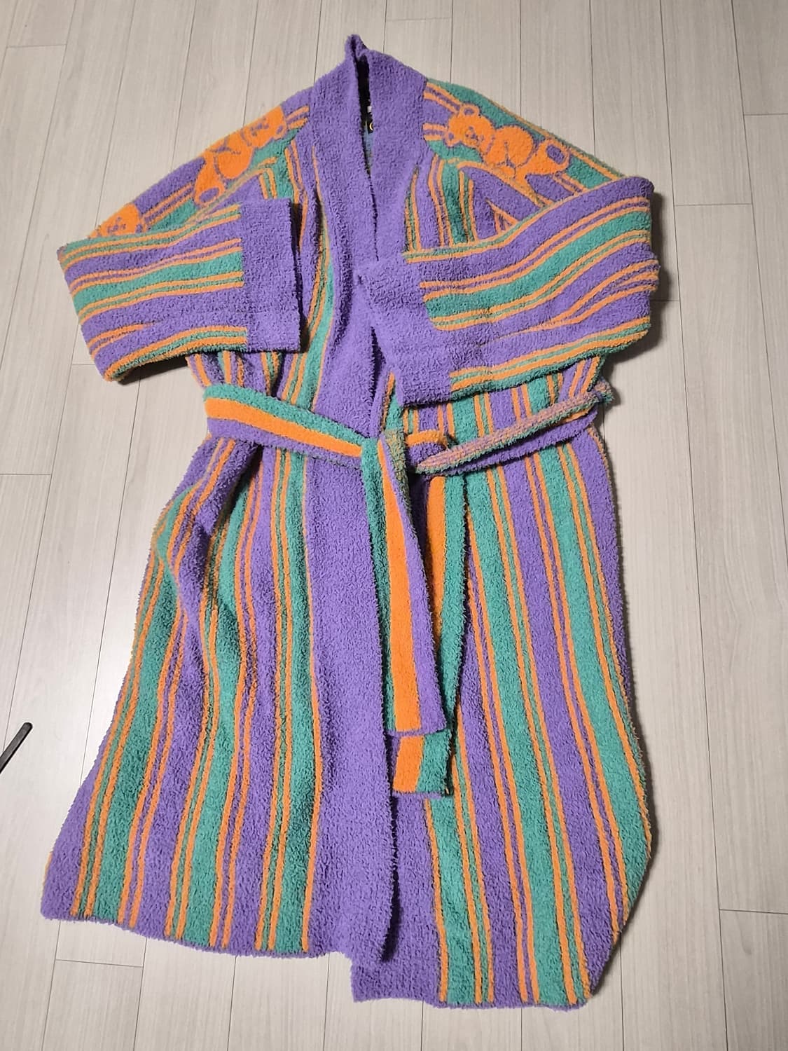 클로피(CLOMPPY) 베어 테리 로브 (보라/민트) 상품이미지6