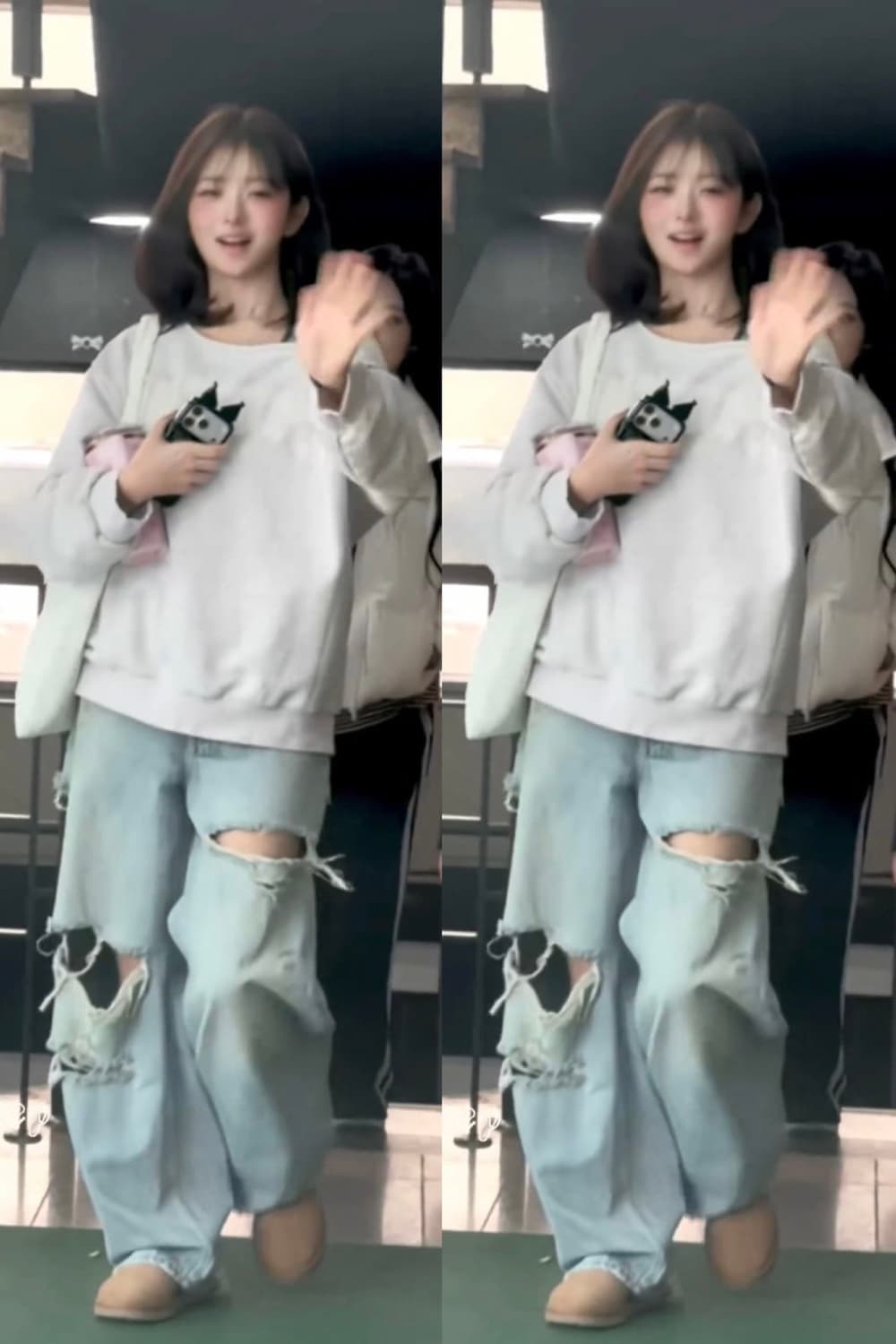 자라 디스트로이드 진 레이 바지 찢청 36 상품이미지1