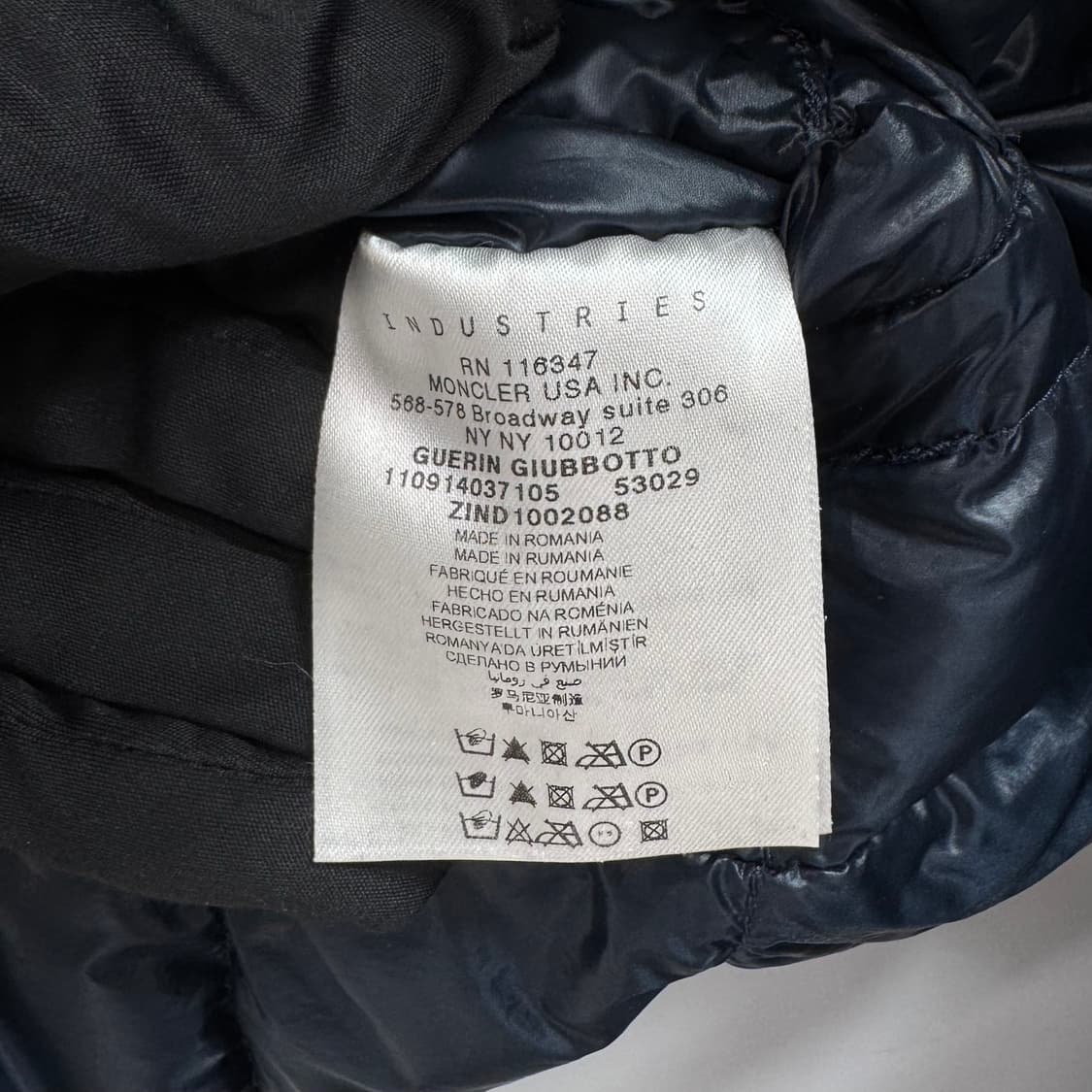 [0사이즈] 몽클레어 후드 경량패딩 점퍼 네이비 상품이미지10