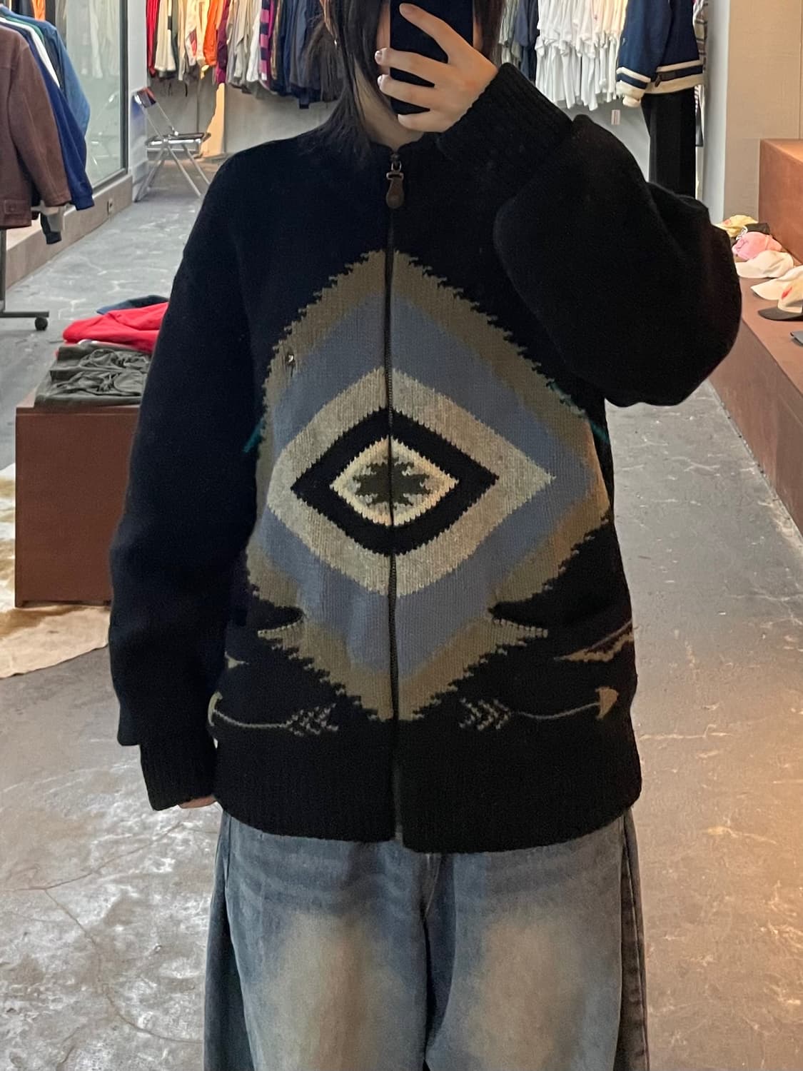 울젠 빈티지 니트 집업 H2327 상품이미지1