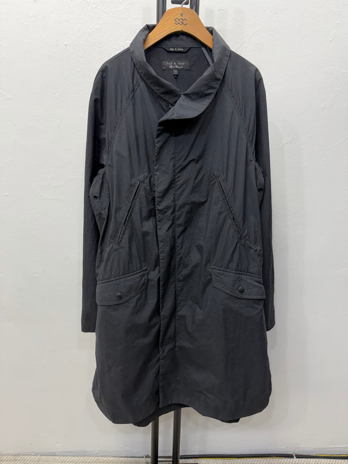 정품) rag & bone 랩앤본 오버핏 롱 바람막이 자켓 S 상품이미지1