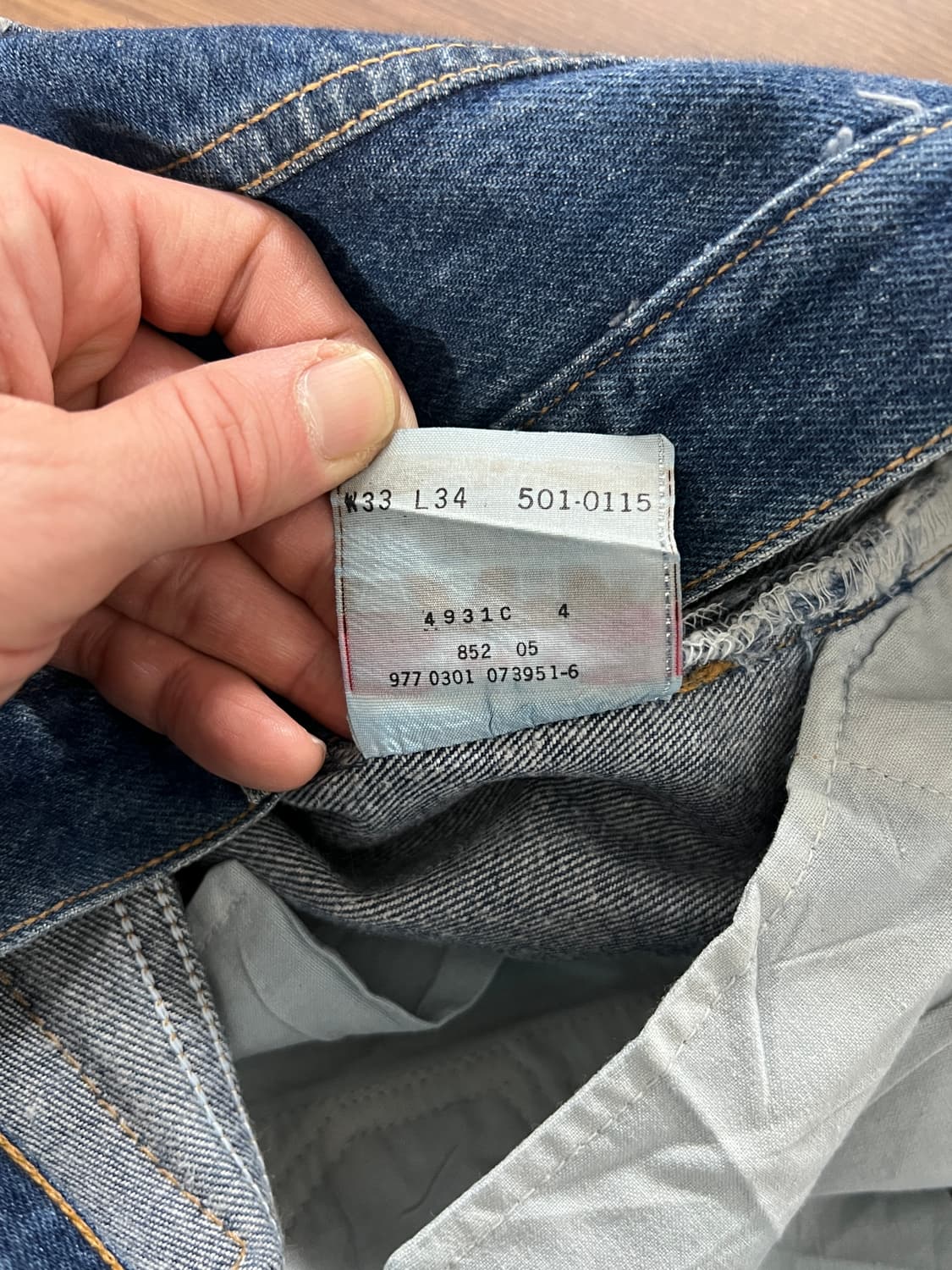 90s Levis리바이스 501 버튼플라이 오리지널 스트레이트 데님 팬츠 상품이미지8