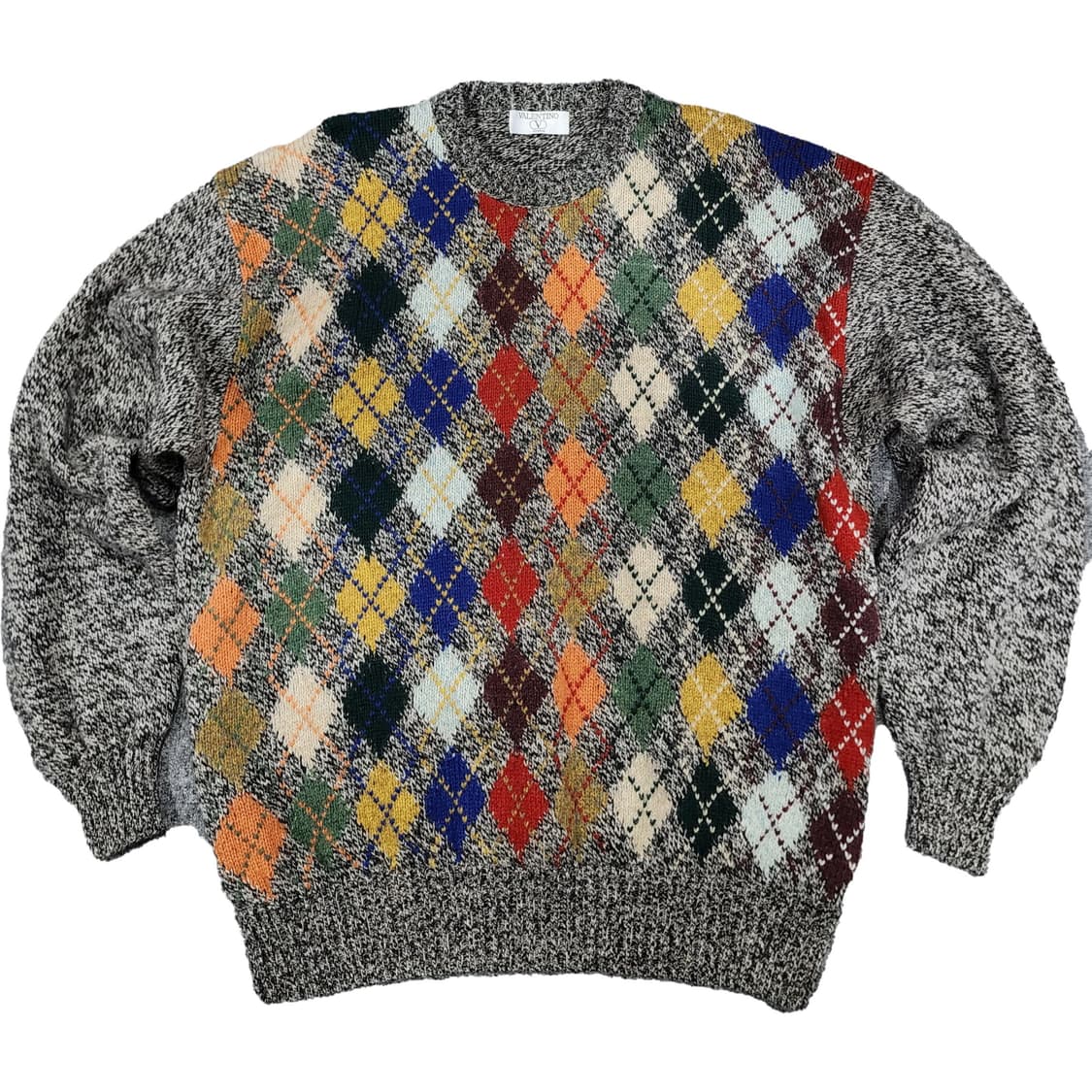 빈티지 90s 발렌티노 스튜디오 아가일 패턴 버진 울 니트 4 상품이미지1