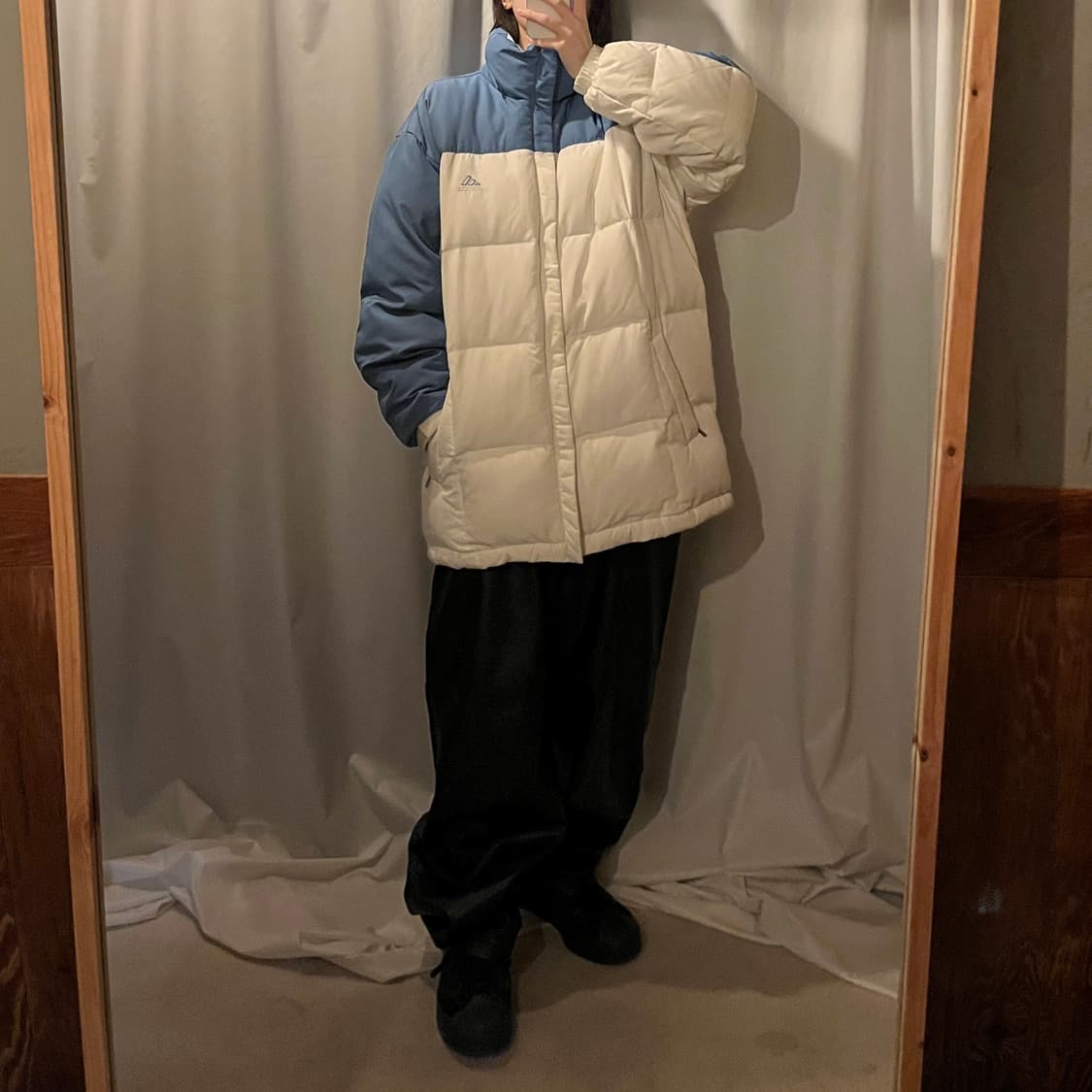 아디다스 배색 패딩 점퍼 상품이미지4