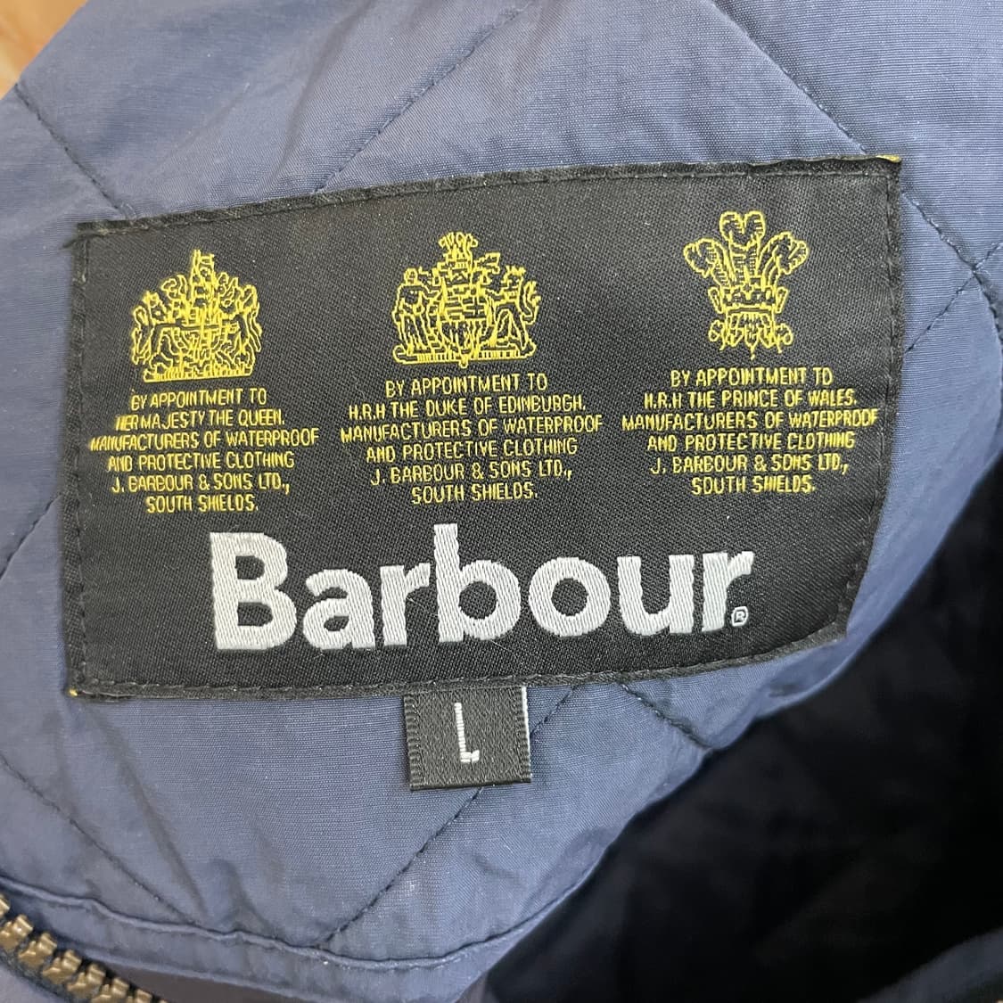 바버 네이비 퀄팅 자켓 L 상품이미지6