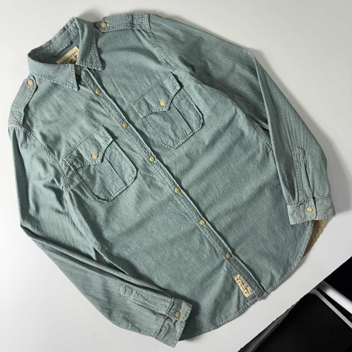 Polo 데님앤 서플라이 랄프로렌 샴브레이 투포켓 웨스턴 셔츠 상품이미지3
