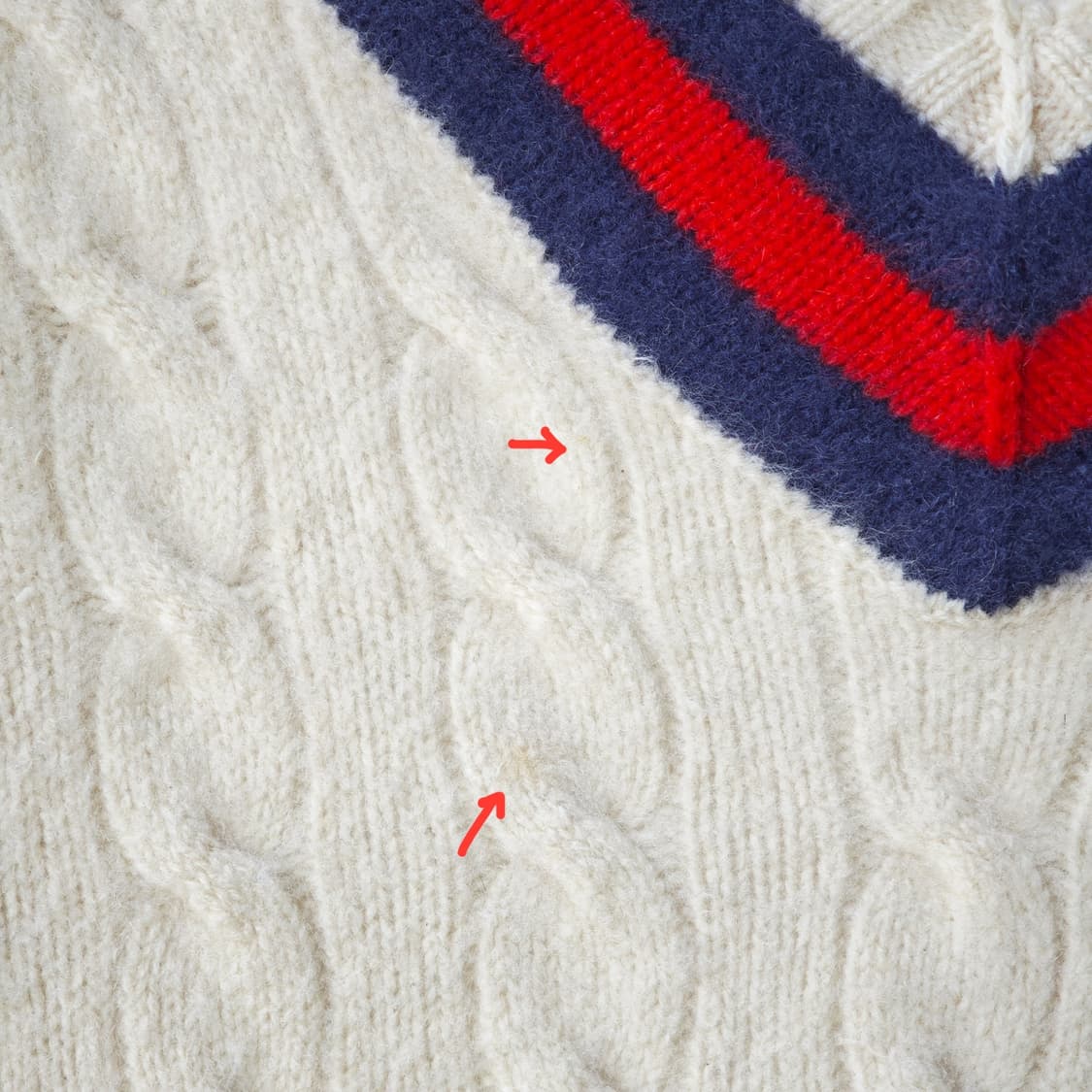 폴로 랄프로렌 캐시미어 100% 크리켓 니트 아이보리 M 상품이미지8