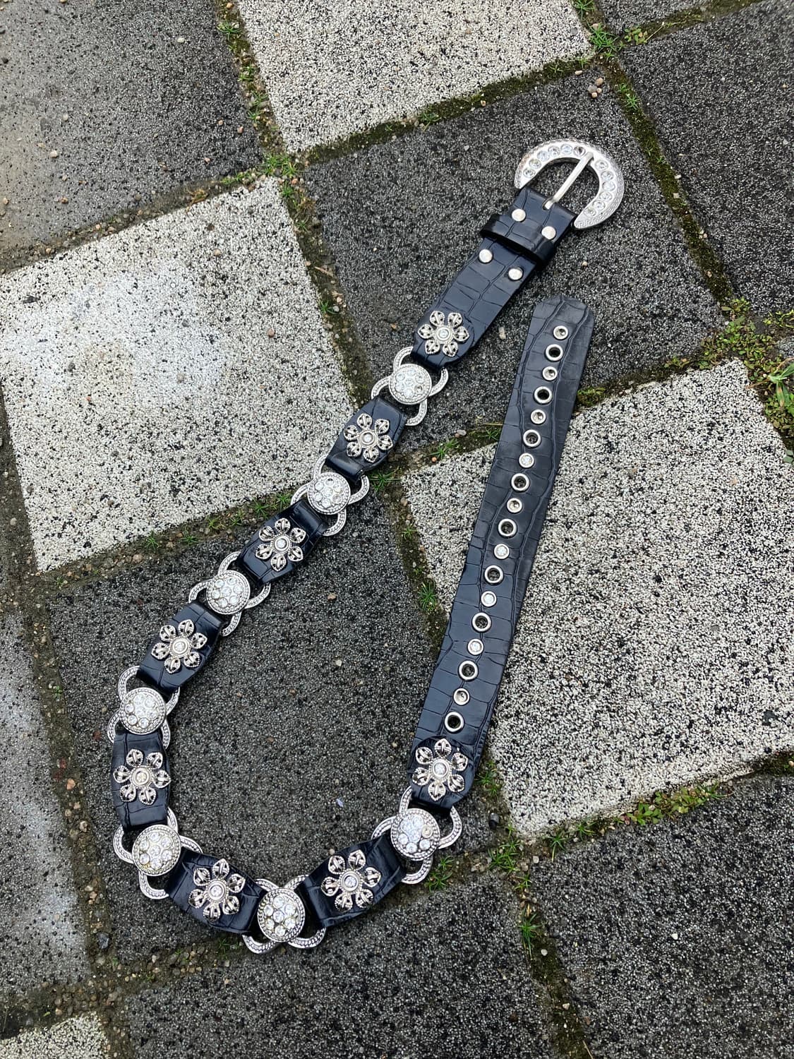 crystal Detail westurn belt  상품이미지1