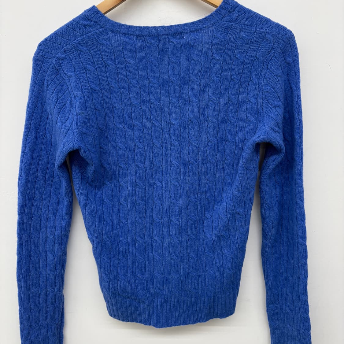 폴로 랄프로렌 블루 꽈배기 브이넥 니트 여성 S 상품이미지6