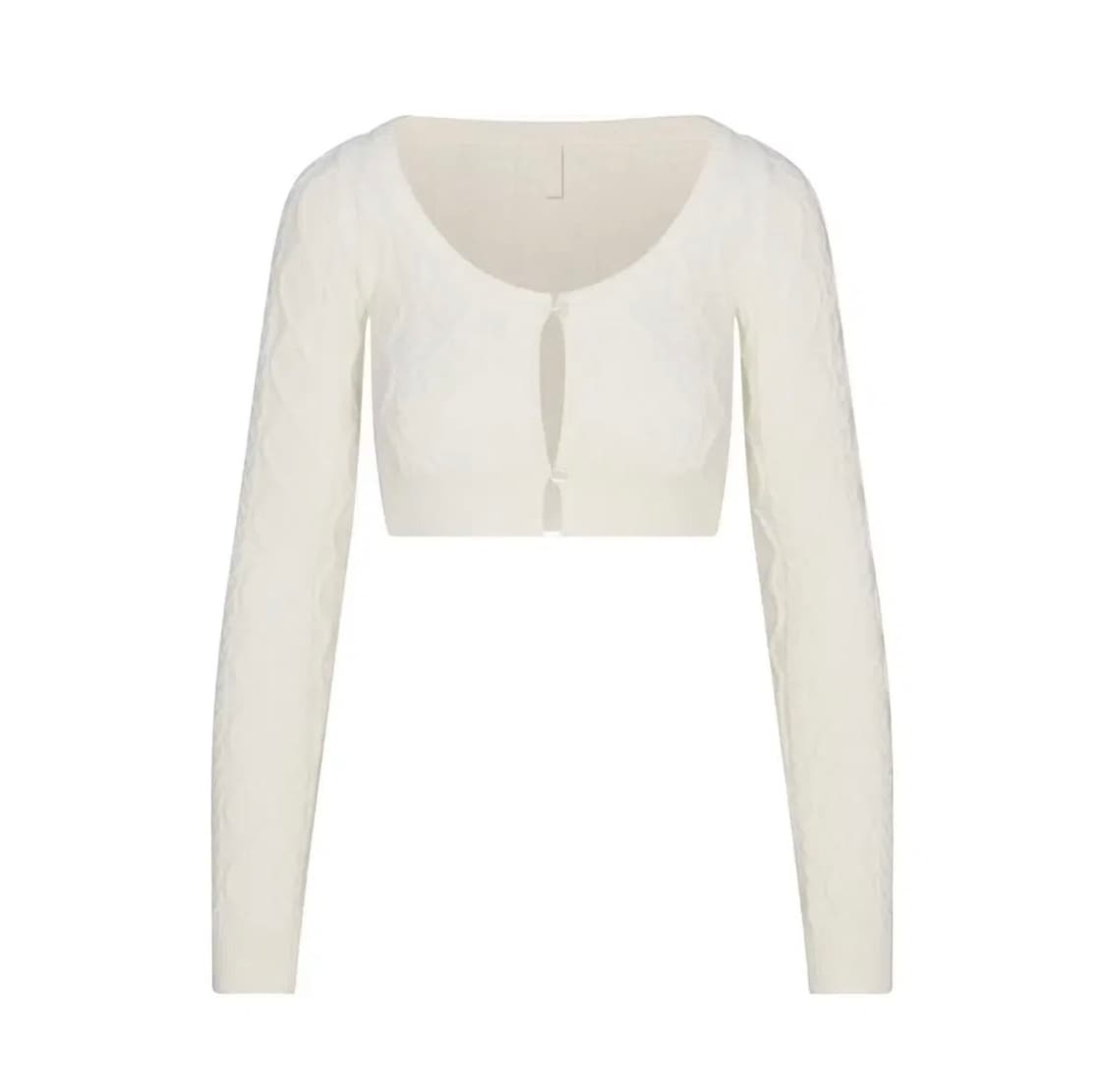 skims 스킴스 화이트 케이블 크롭 가디건 M 상품이미지4