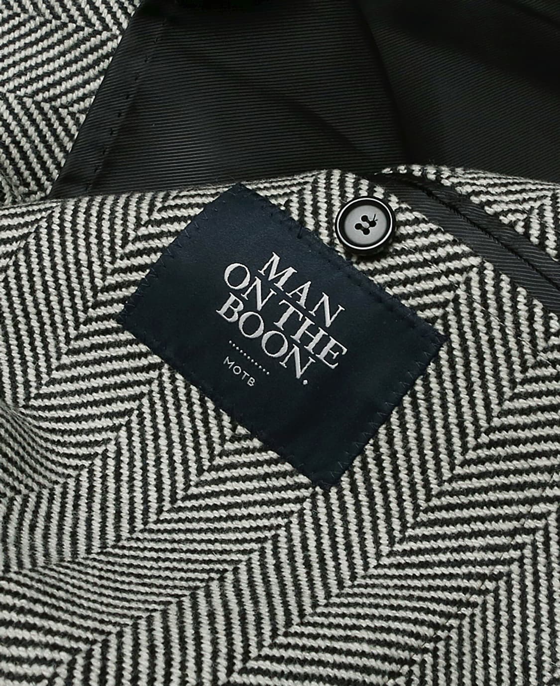 맨온더분 [Man On The Boon] 헤링본 울 체스터필드 코트 상품이미지6