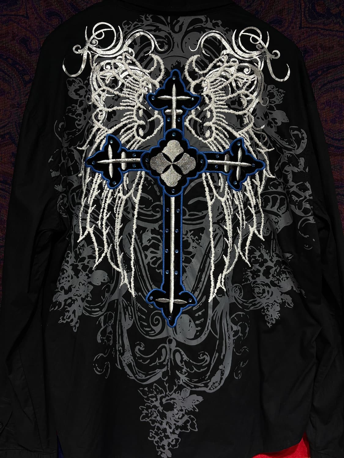 Vietorious 고딕 펑크 십자가 블랙셔츠 상품이미지8