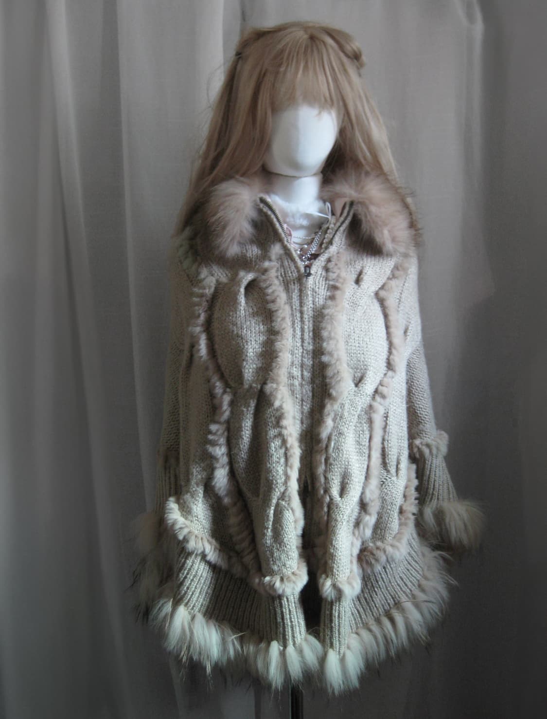 빈티지 리얼 퍼 케이프  상품이미지1