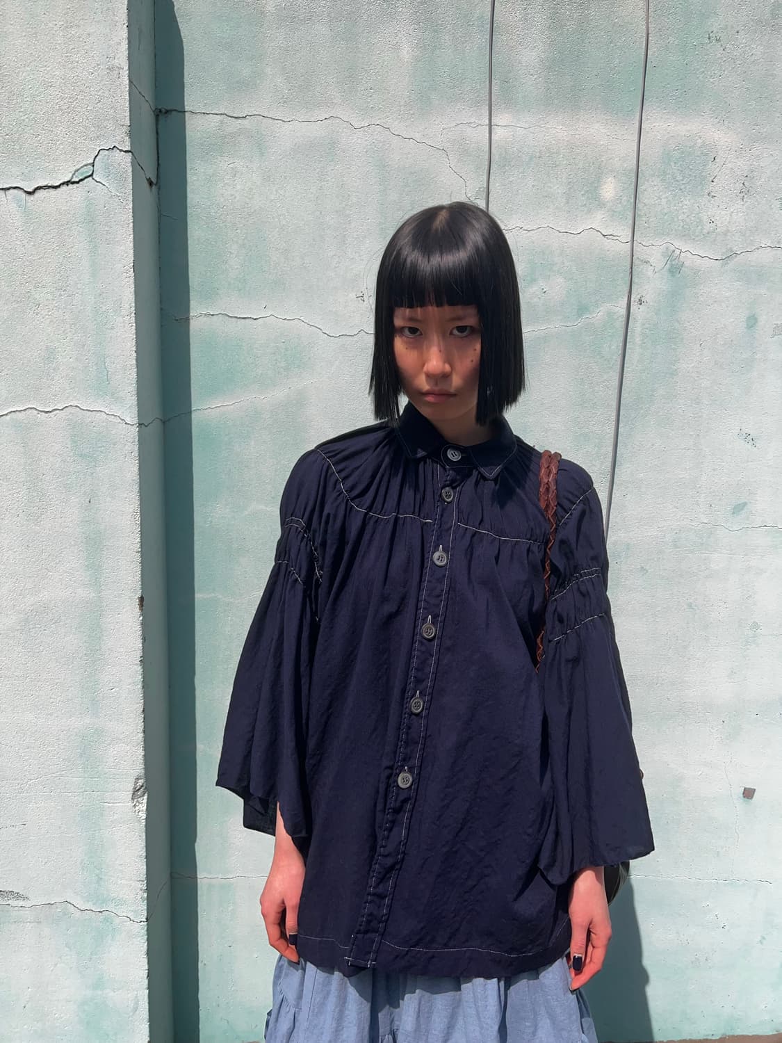 꼼데가르송 네이비 스티치 셔츠 상품이미지1