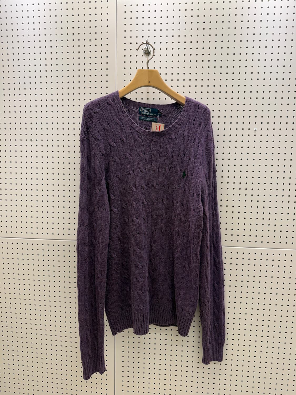 폴로 랄프로렌 퍼플 케이블 니트 실크 캐시미어 U1719 상품이미지2
