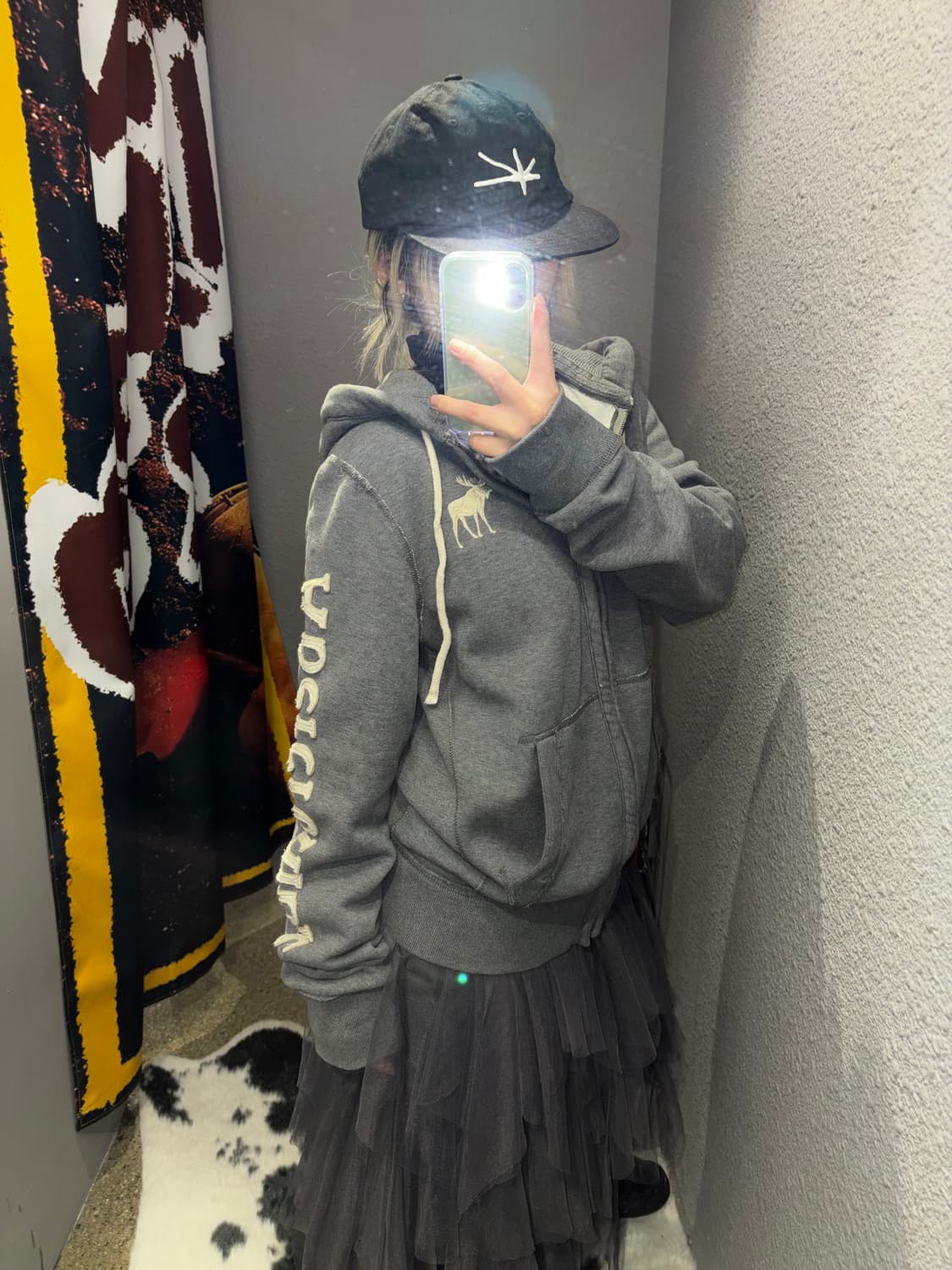 아베크롬비 로고 후드집업 상품이미지2