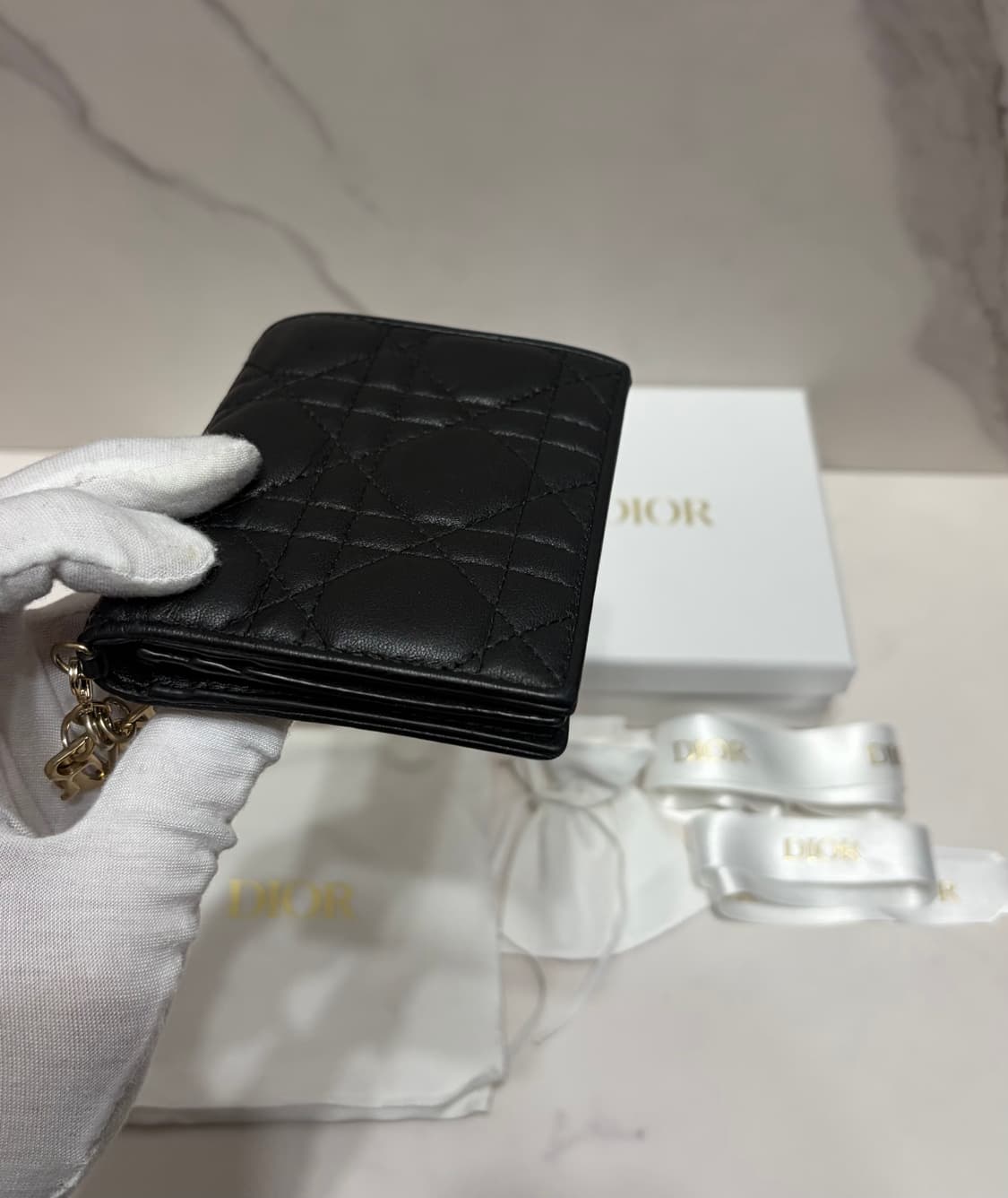 [정품] 디올 까나쥬 램스킨 카드지갑 백화점 풀구성 상품이미지6