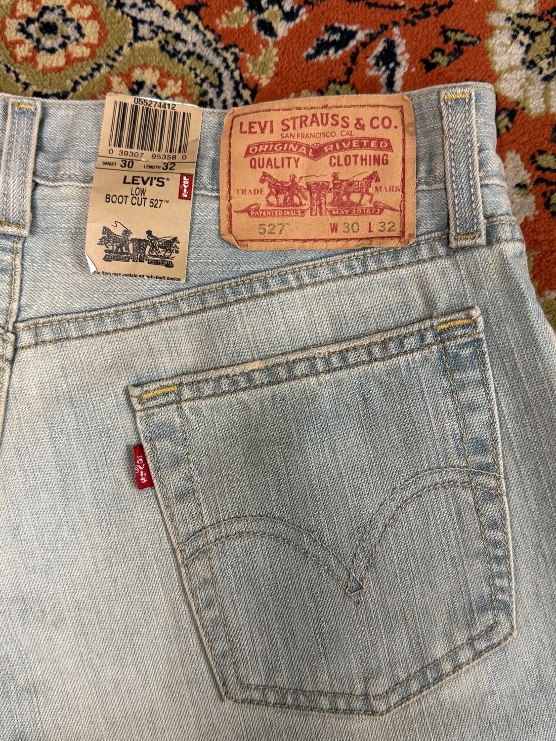 리바이스 527 연청 부츠컷 플레어진 데님팬츠 30x32  상품이미지3