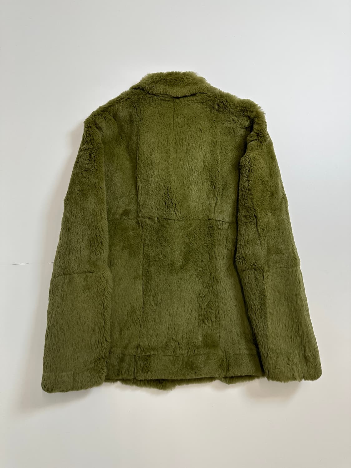 vintage rabbit 퍼자켓 44/55 올리브컬러 상품이미지3