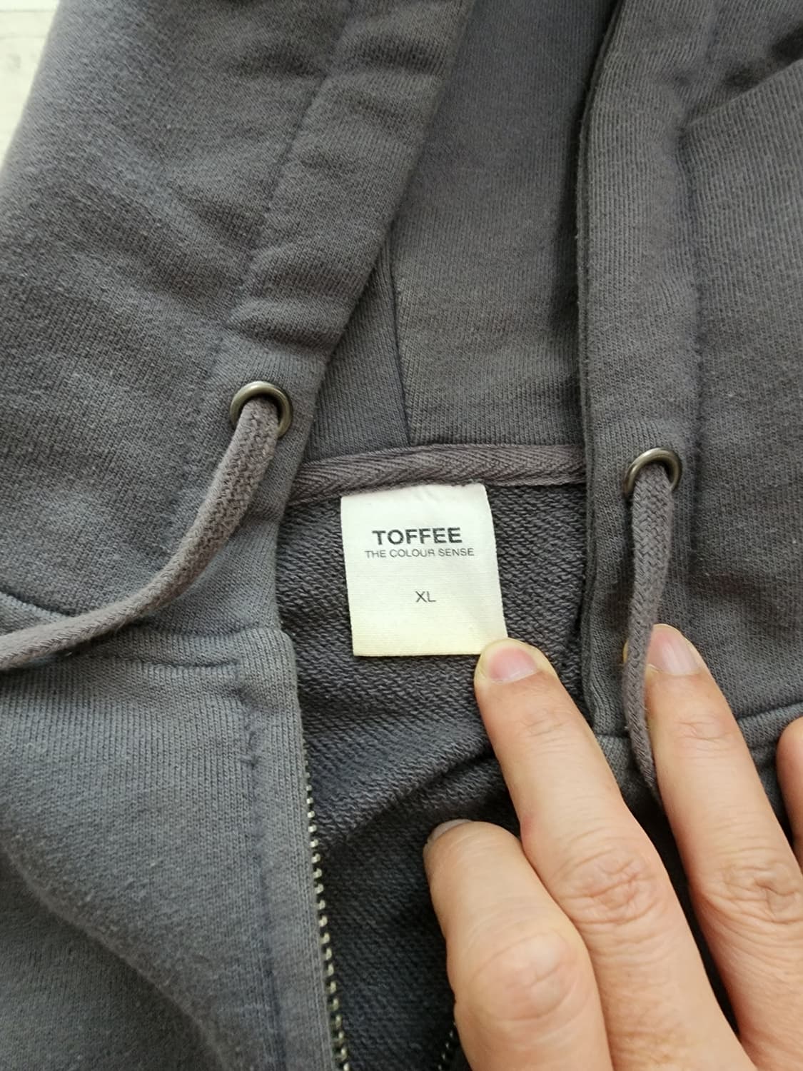 TOFFEE 토피 후드 집업 자켓 팜. XL(105)사이즈 (지퍼고장) 상품이미지3