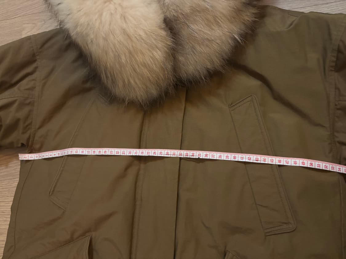 새상품급 코오롱 하이라인 구스다운 야상 롱패딩 85(90가능) 상품이미지6