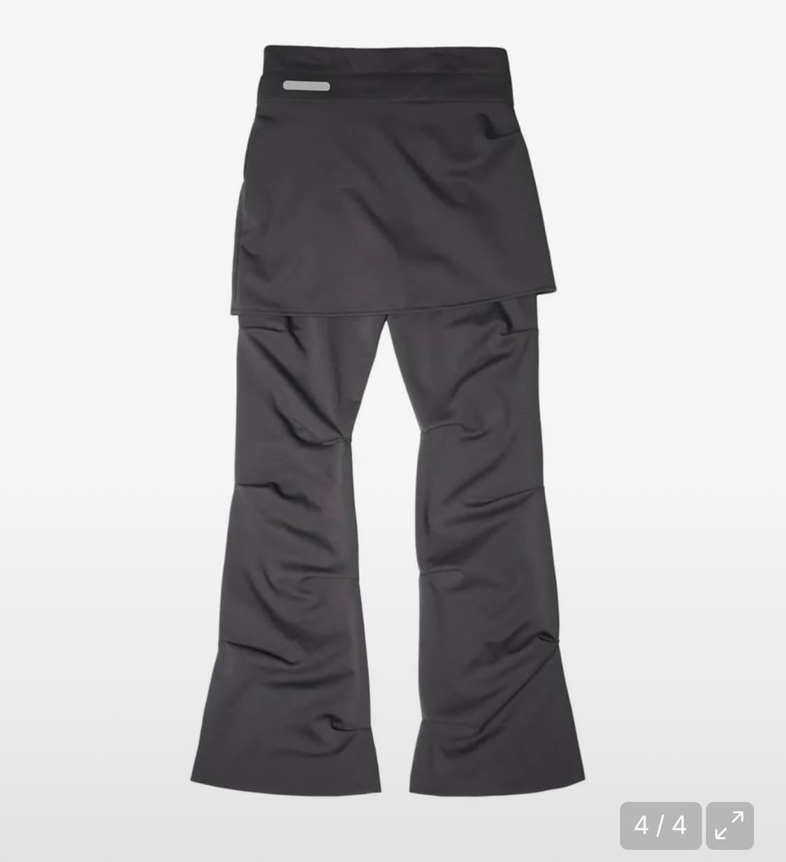 오호스 wrap over tuck pants 차콜 상품이미지4