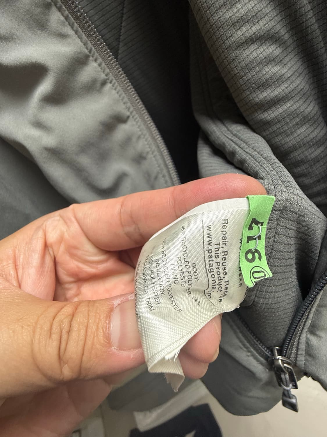 파타고니아 퍼프 후디 자켓 XL 회색 상품이미지4